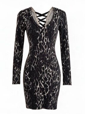 GUESS Leopard sweater dress